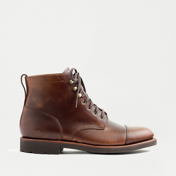 J.Crew Men\'s Kenton leather cap-toe boots